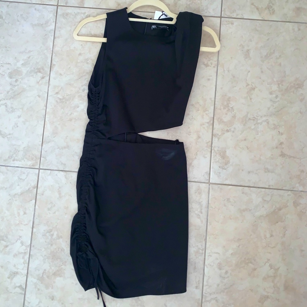 NWT Zara: Black Cutout Mini Dress
